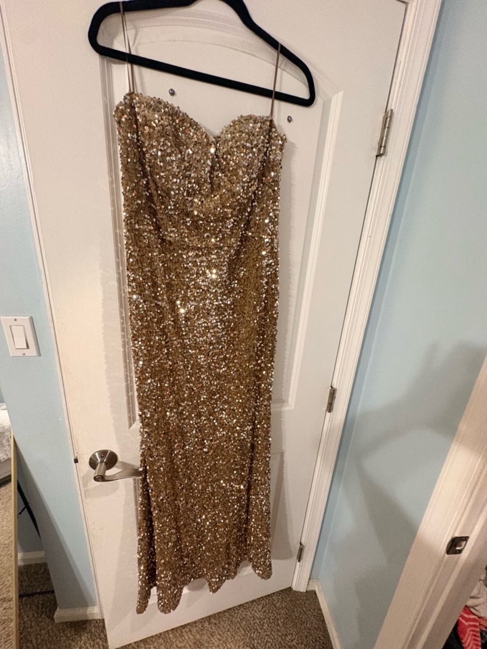 Fashion Nova Gold Sequin Dress